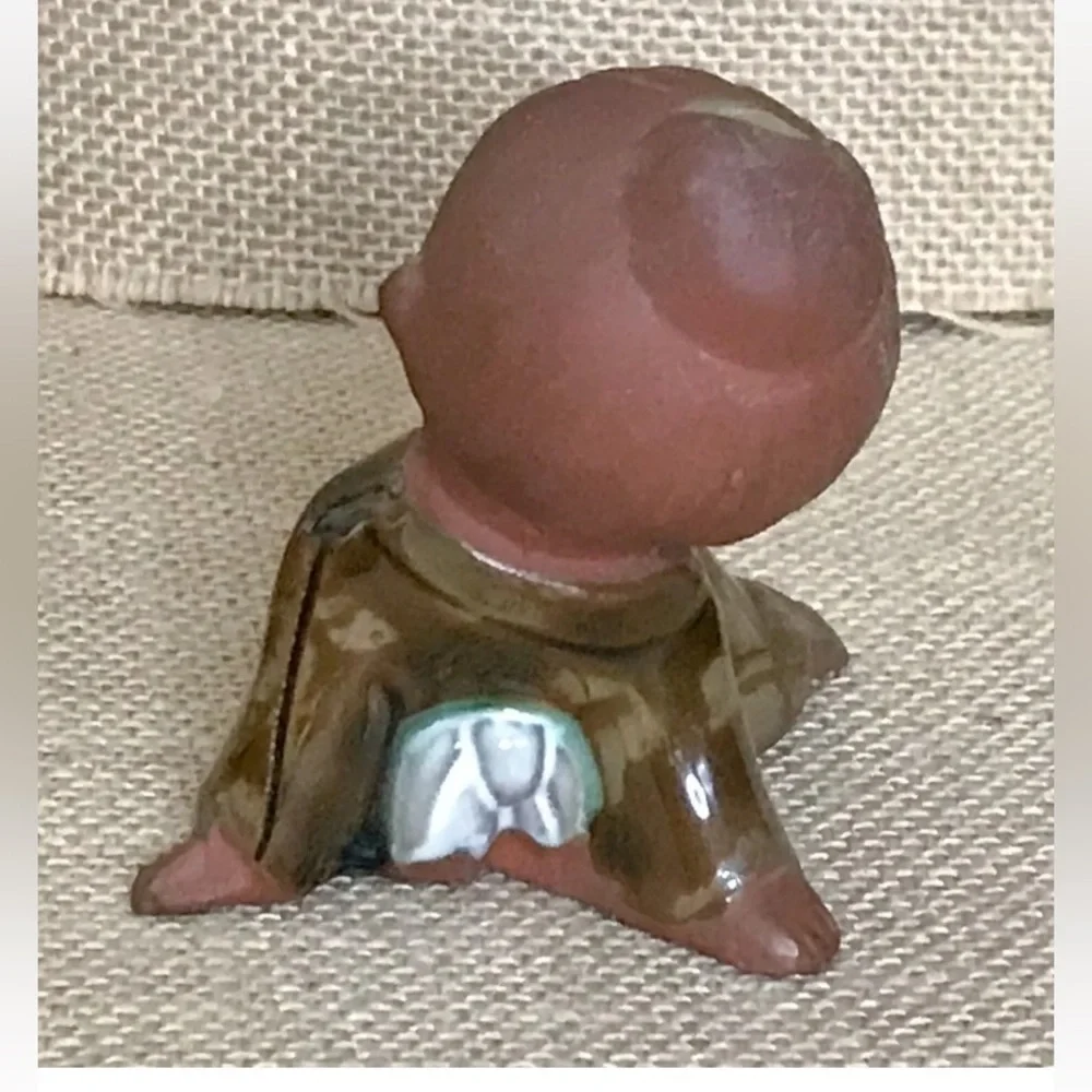 Vintage Uctci Terracotta Child Figurine Japanese Cultural Ethnic Boho Eclectic